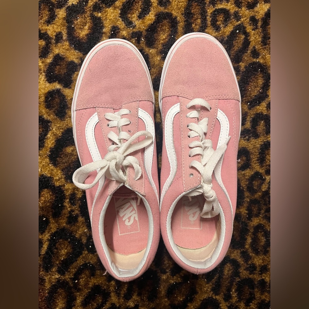 Vans Pink and White Sneakers